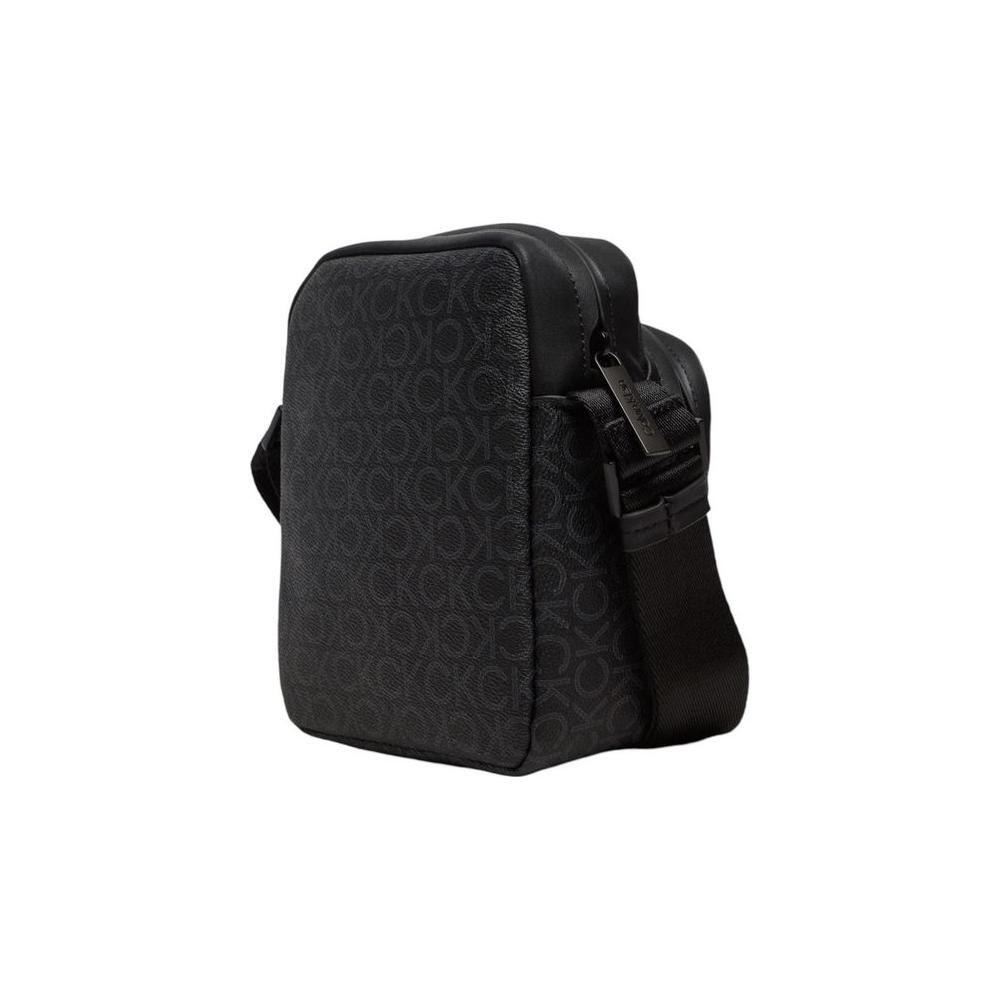 Calvin Klein Black Recycled Polyester Messenger Bag