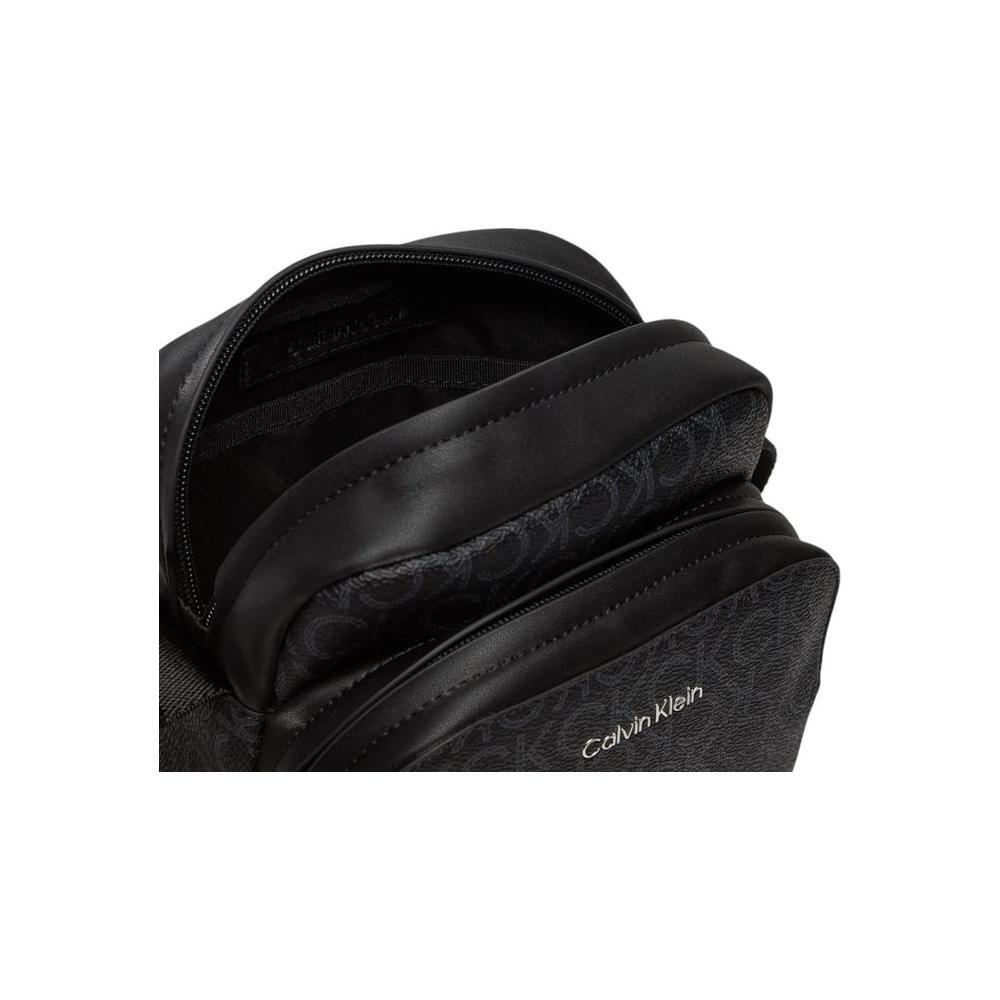 Calvin Klein Black Recycled Polyester Messenger Bag