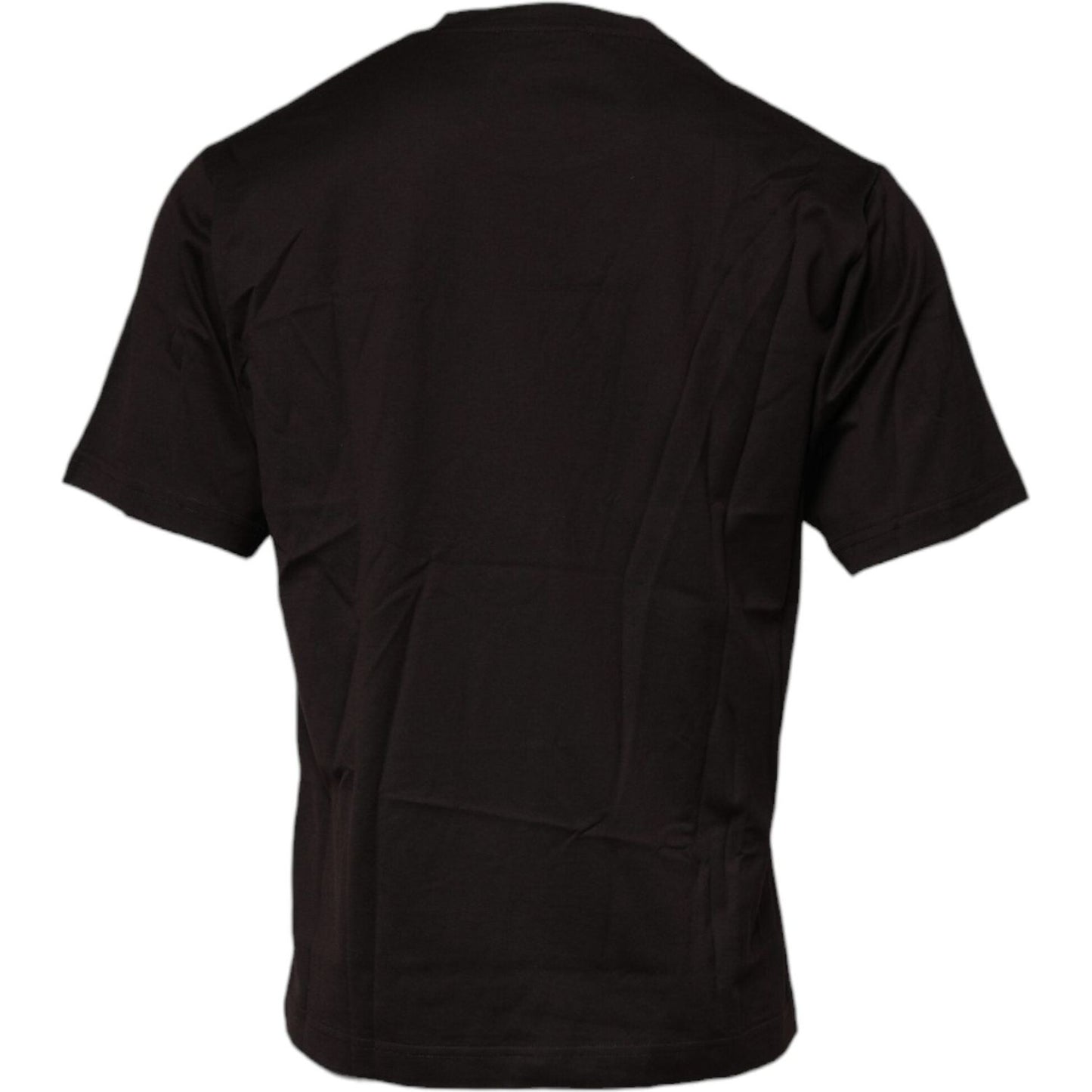 Dolce & Gabbana Dark Brown Logo Cotton Crew Neck T-shirt TSH90030-48