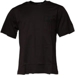 Dolce & Gabbana Dark Brown Logo Cotton Crew Neck T-shirt TSH90032-48