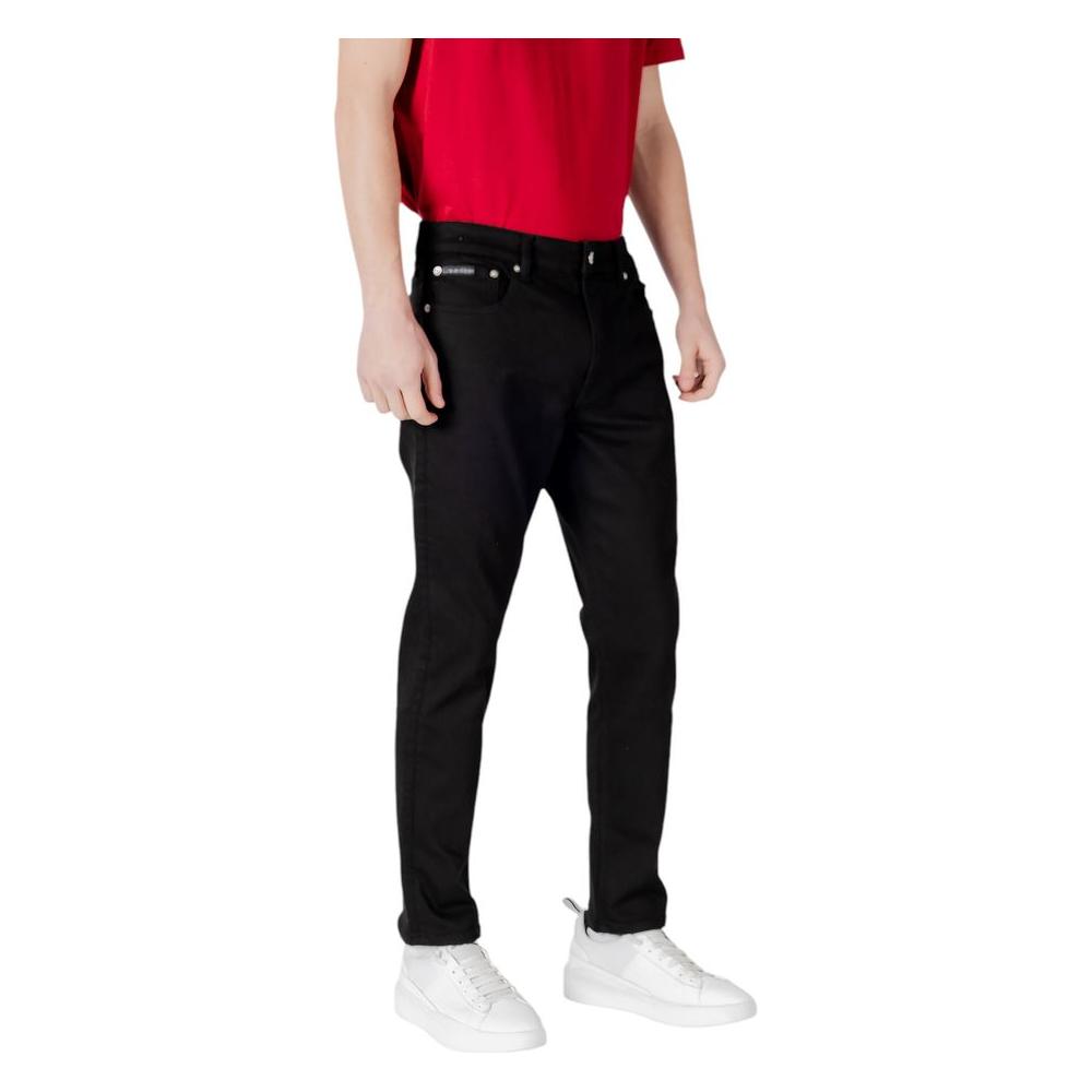 Calvin Klein Jeans Black Recycled Polyester Jeans & Pant