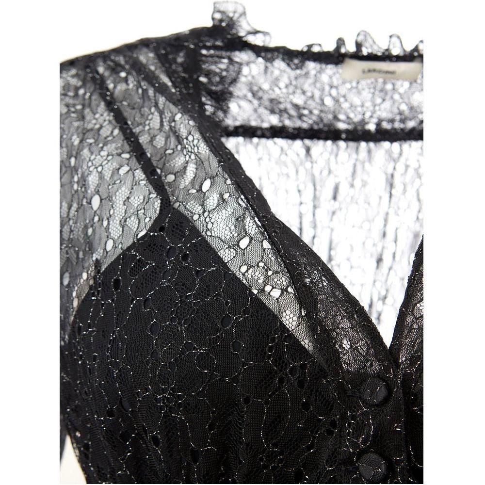 Lardini Elegant Black Nylon Dress LA-1155676-IT40|S