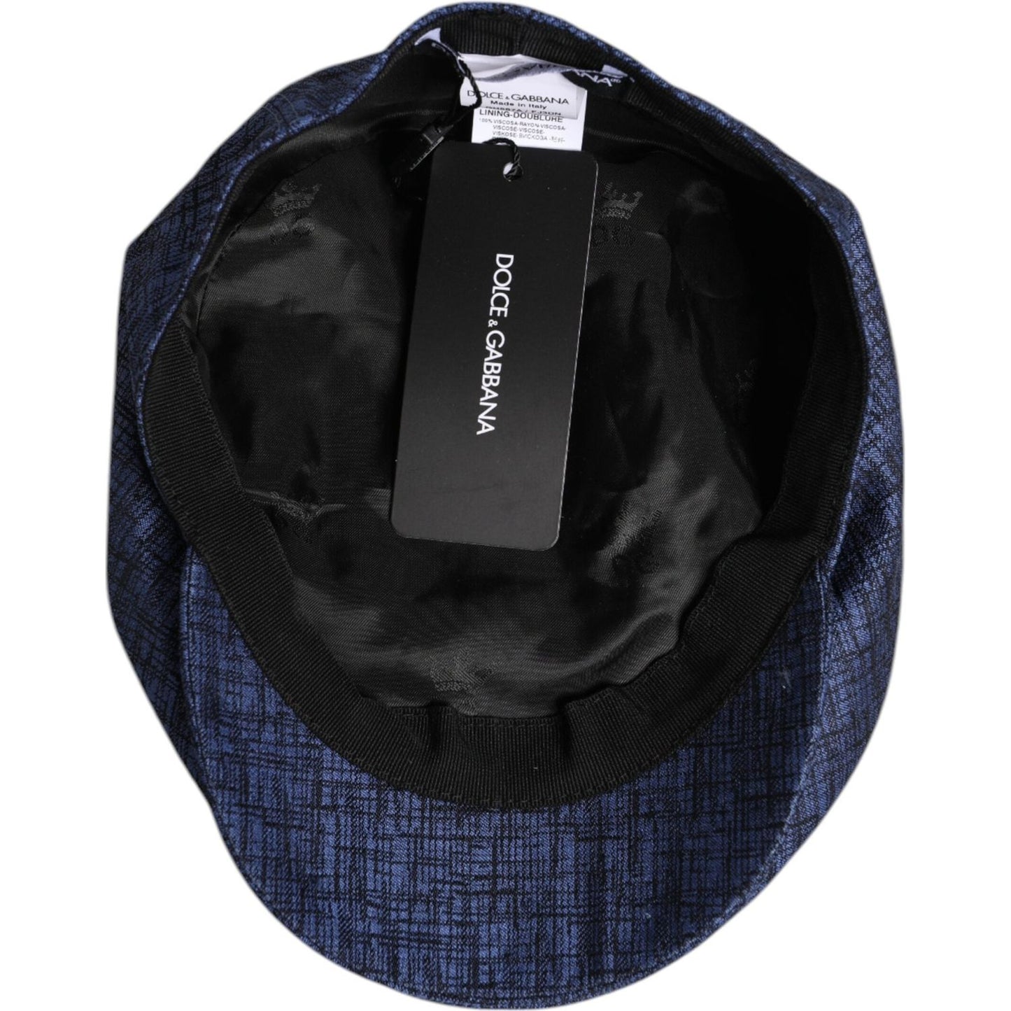 Dolce & Gabbana Dolce & Gabbana Blue Cotton Stretch Newsboy Hat HAT9744-58
