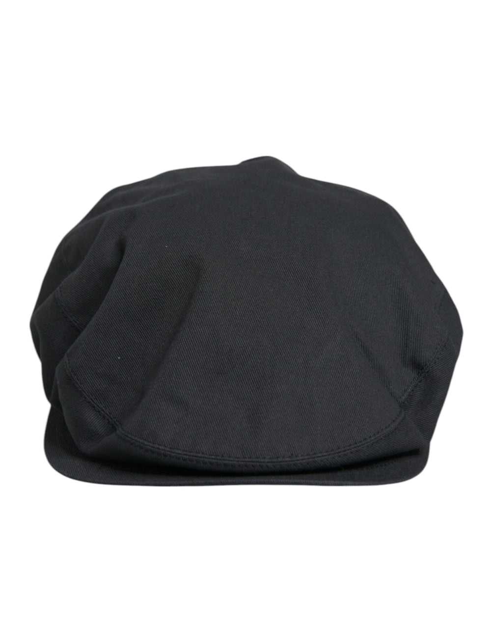 Dolce & Gabbana Dolce & Gabbana Black Cotton Newsboy Capello Cabbie Hat HAT9754-58