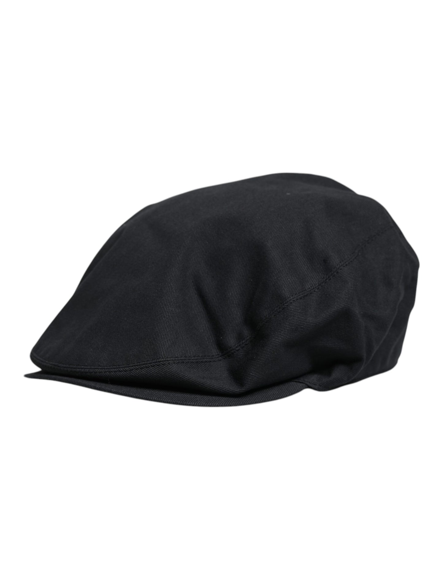 Dolce & Gabbana Dolce & Gabbana Black Cotton Newsboy Capello Cabbie Hat HAT9754-58
