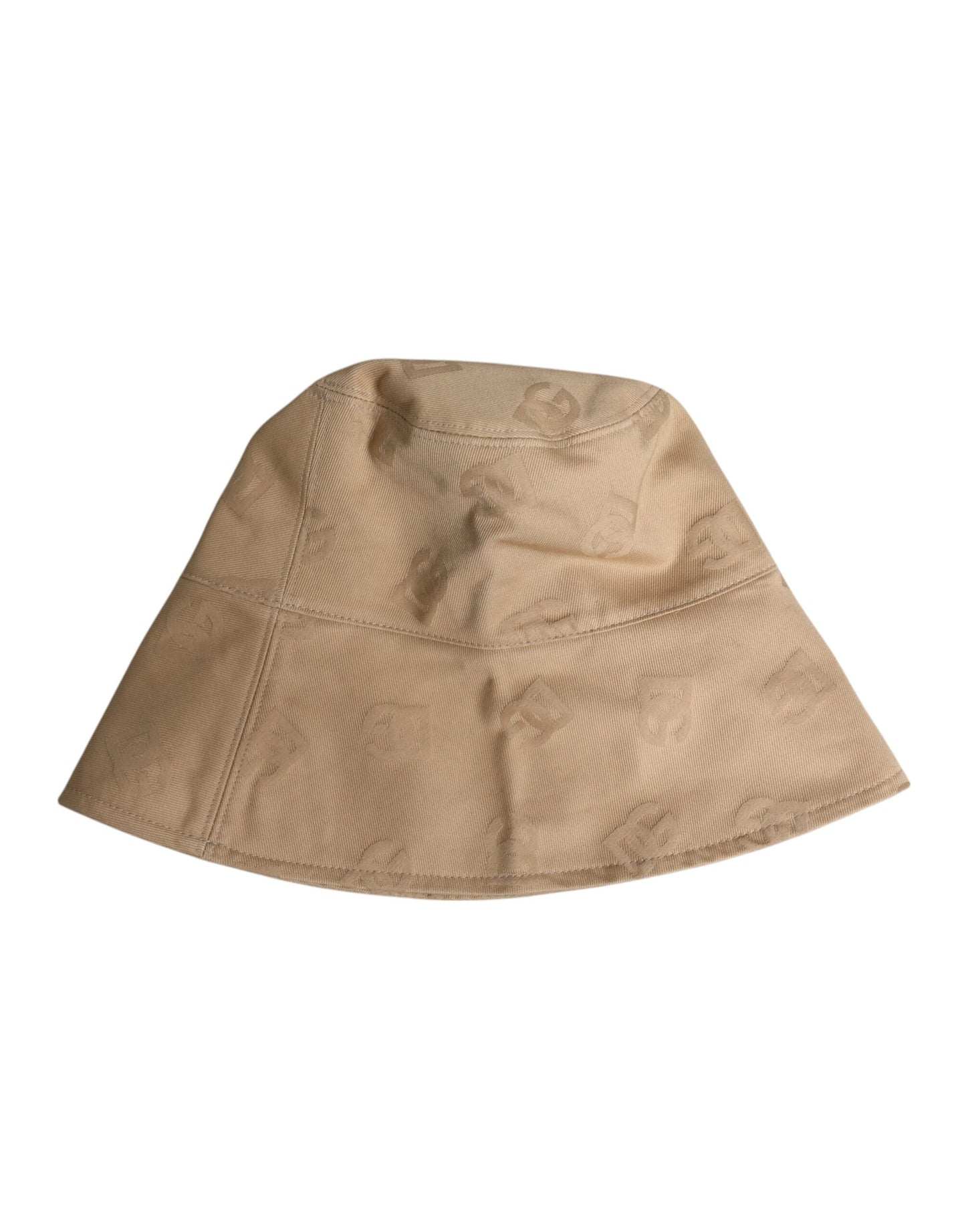 Dolce & Gabbana Dolce & Gabbana Beige Logo Monogram Cotton Bucket Cap HAT9755-58