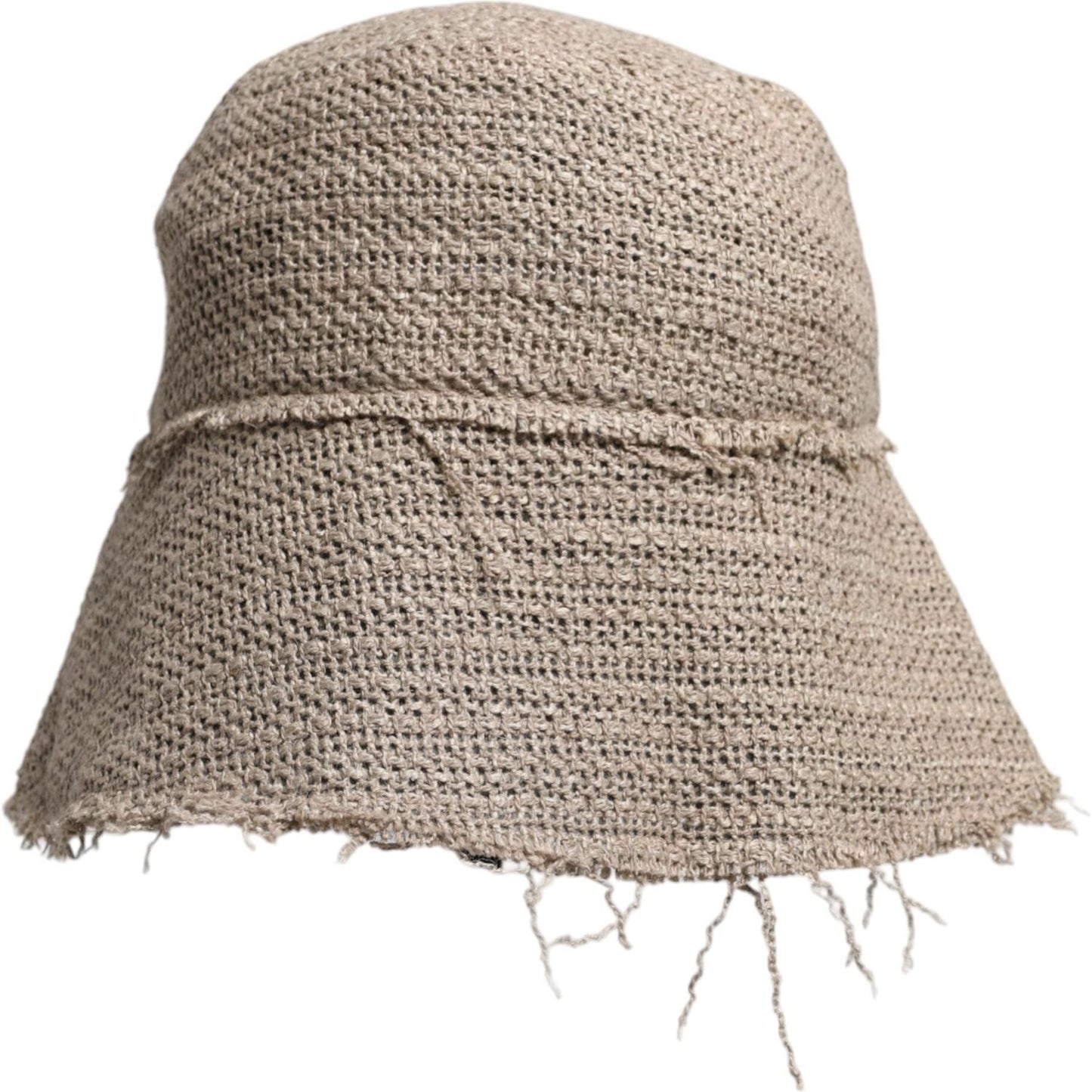 Dolce & Gabbana Dolce & Gabbana Beige Linen Wide Brim Bucket Hat HAT9759-58