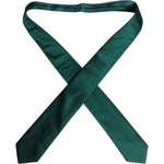 Dolce & Gabbana Green Solid Cotton Adjustable Necktie Tie KRA3468