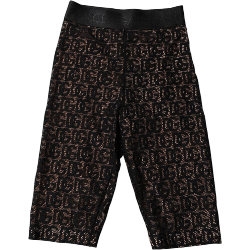 Dolce & Gabbana Black Logo Monogram Cropped Tights Underwear BIK1962-2