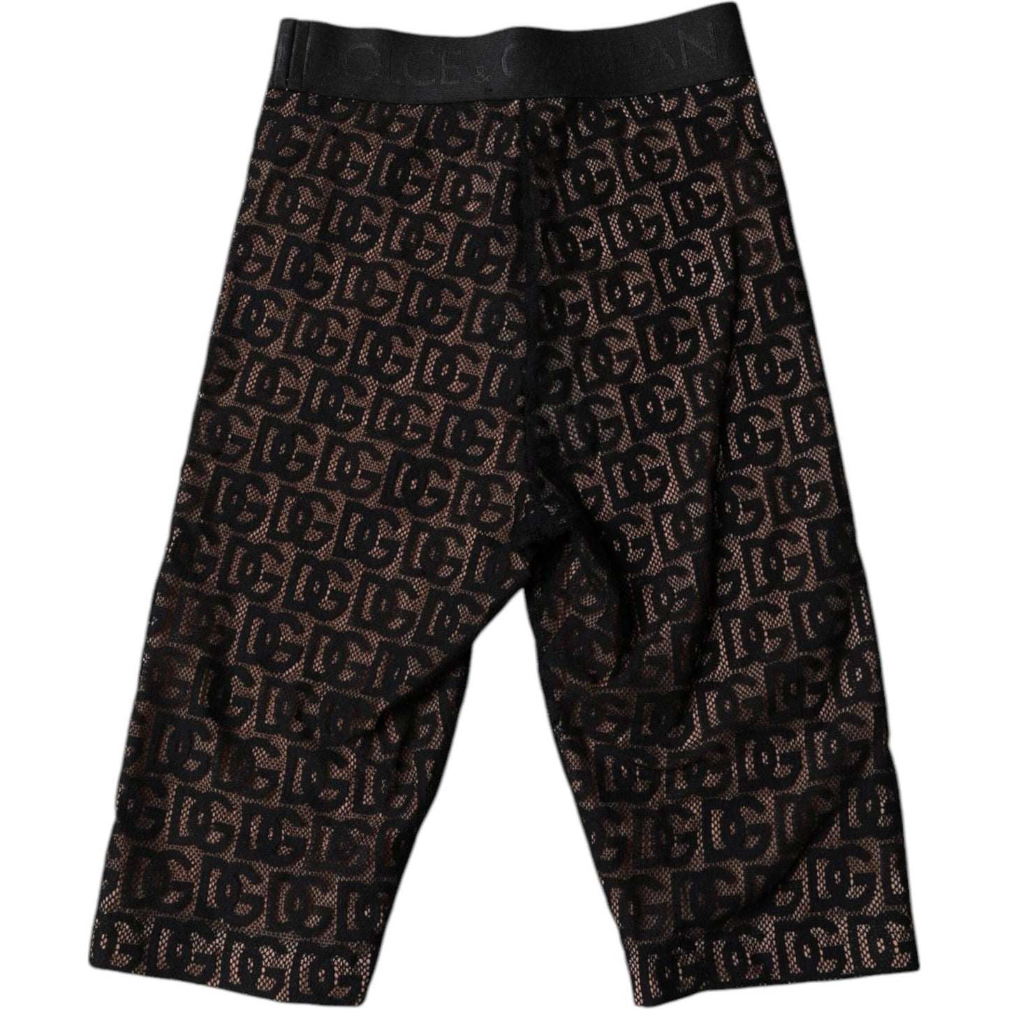 Dolce & Gabbana Black Logo Monogram Cropped Tights Underwear BIK1962-2