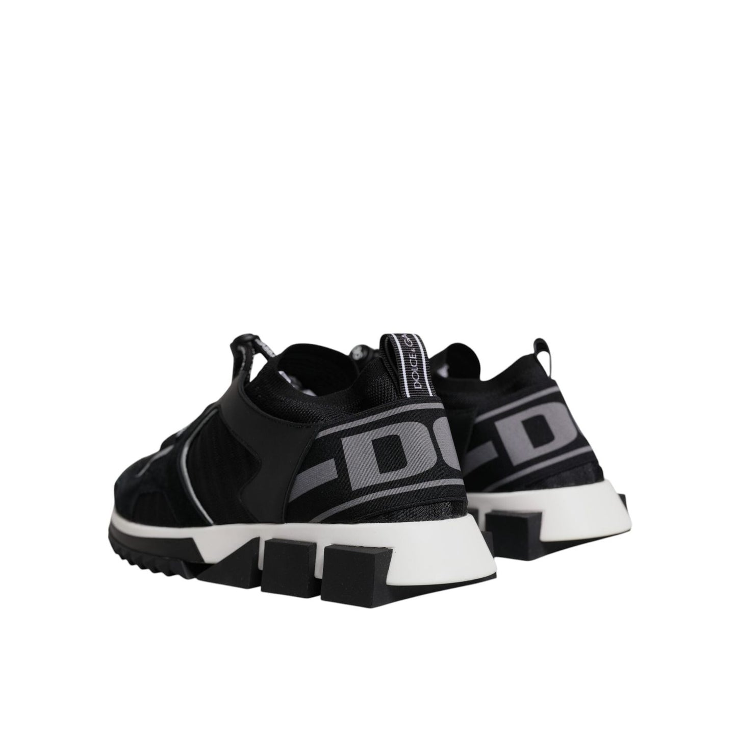 Dolce & Gabbana Black Mesh Sorrento Trekking Sneakers Shoes MV7153#2-38.5