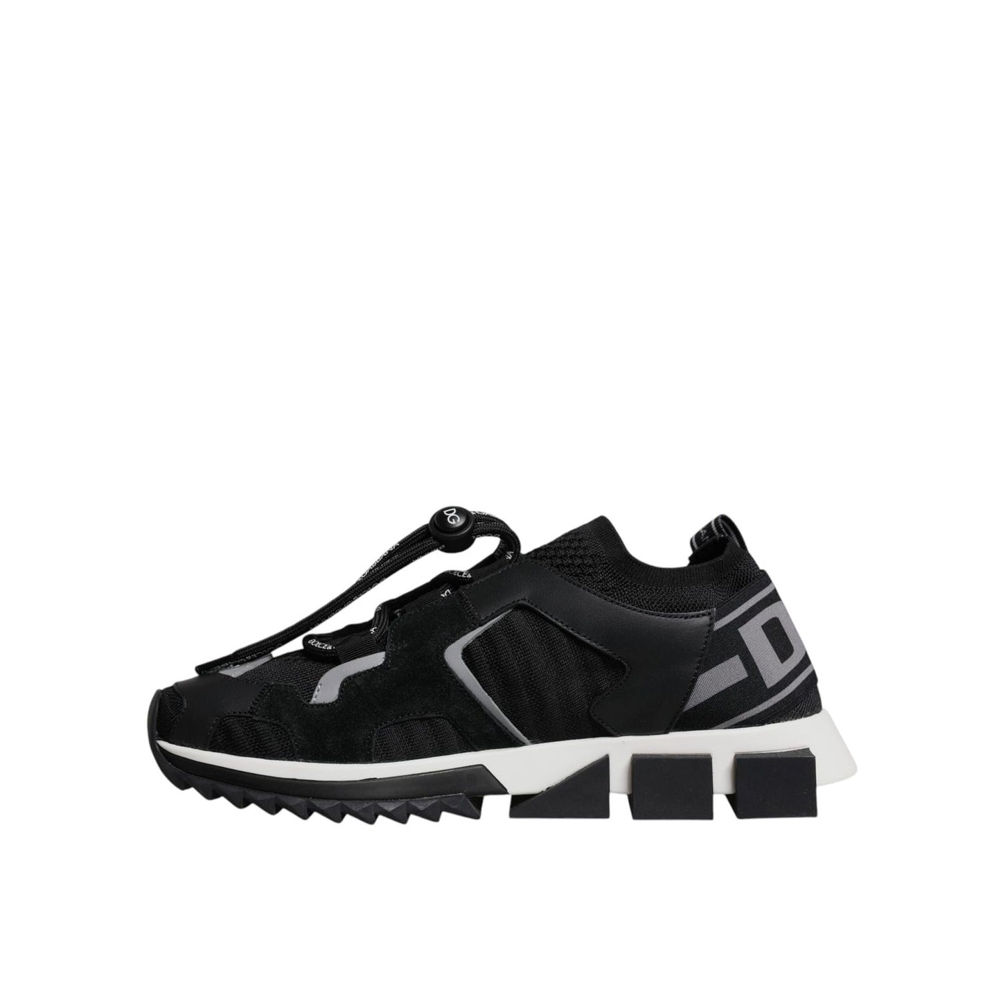 Dolce & Gabbana Black Mesh Sorrento Trekking Sneakers Shoes MV7153#3-39.5