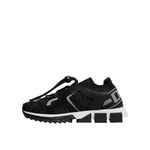 Dolce & Gabbana Black Mesh Sorrento Trekking Sneakers Shoes MV7153#3-39.5
