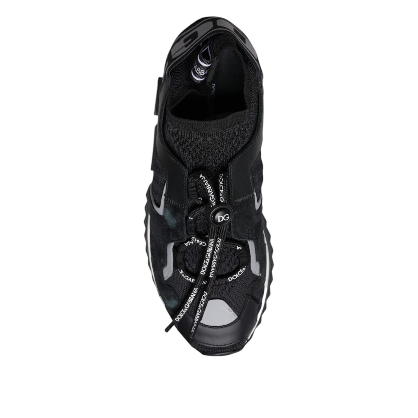Dolce & Gabbana Black Mesh Sorrento Trekking Sneakers Shoes MV7153#3-39.5