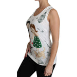 Dolce & Gabbana White Cotton #dgfamily Sleeveless Shirt Tank Top TSH3162-38