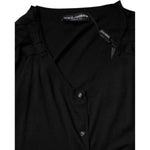 Dolce & Gabbana Black Button Down Short Sleeve Blouse Top TSH90120-50
