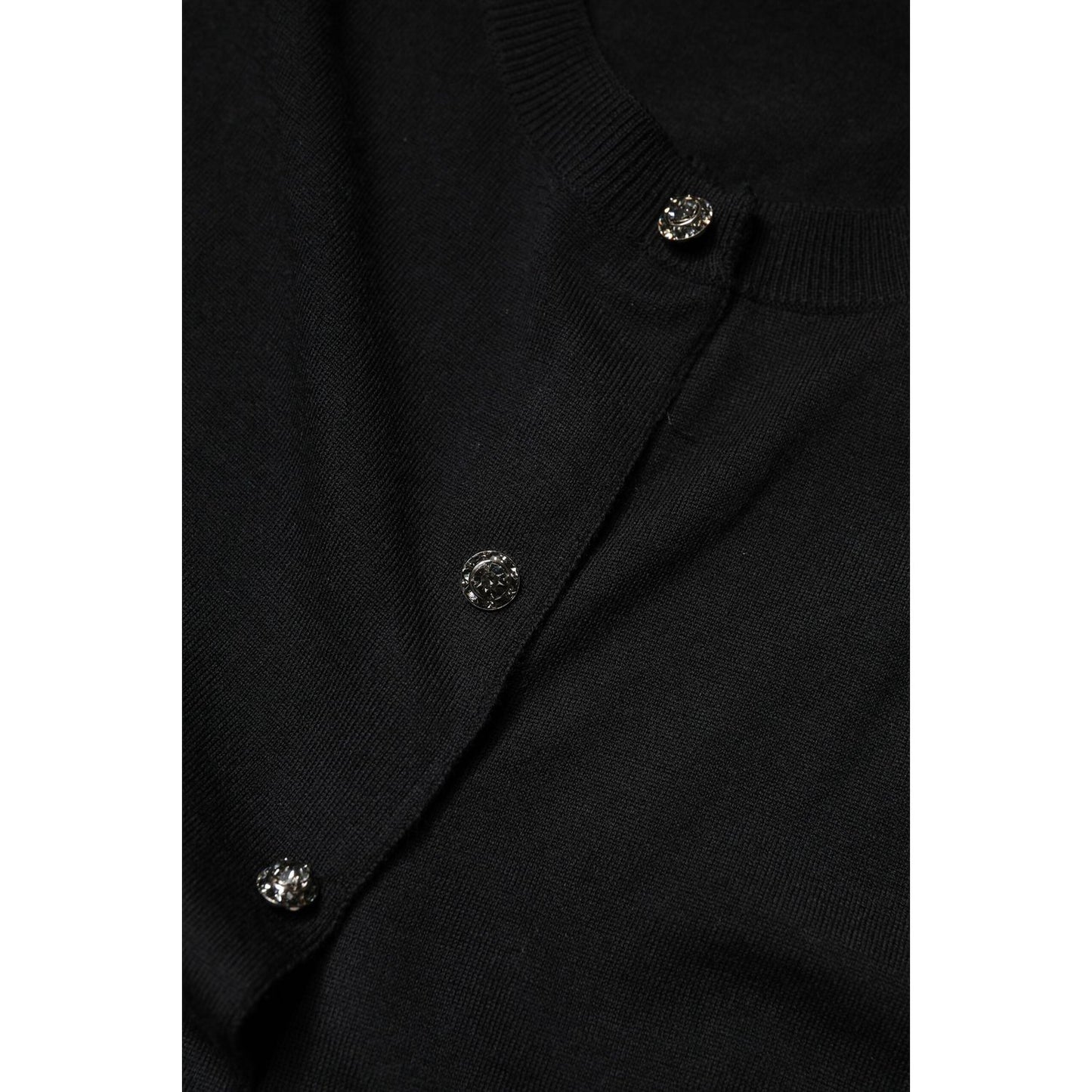 Dolce & Gabbana Black Button Down Short Sleeve Blouse Top TSH90120-50