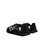 Dolce & Gabbana Black Logo Lace Up Low Top NS1 Sneakers Shoes