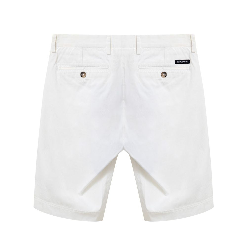 Dolce & Gabbana White Cotton Bermuda DO-8801666-44
