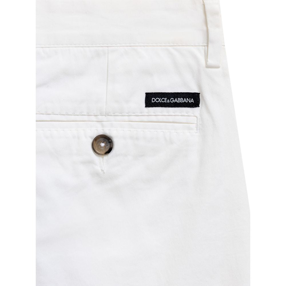 Dolce & Gabbana White Cotton Bermuda DO-8801666-44