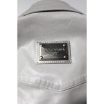 Dolce & Gabbana Metallic Gray Cotton Button Down Shirt TSH878487-38
