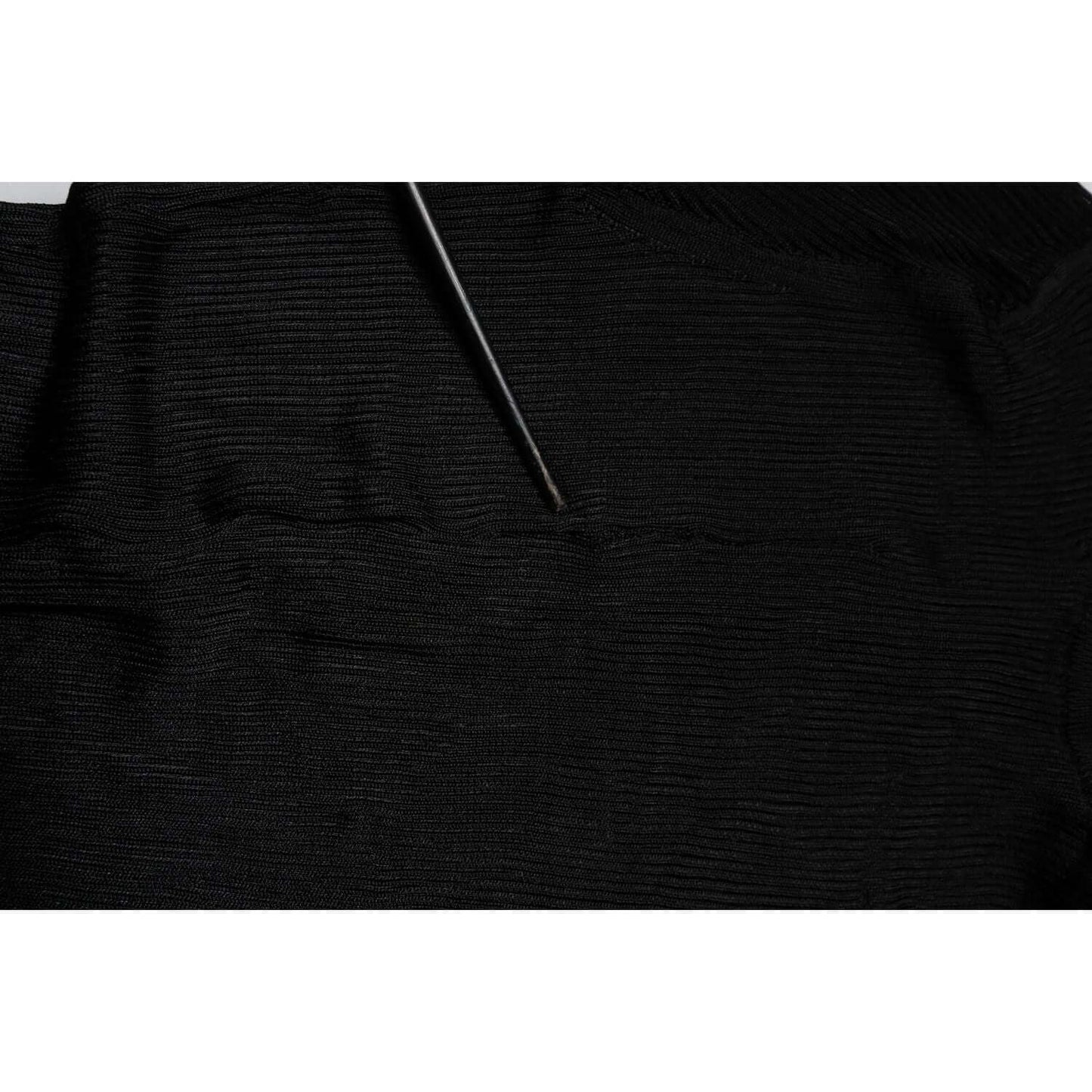 Dolce & Gabbana Black Knit Long Sleeves Turtleneck Slim Top TSH878524-38