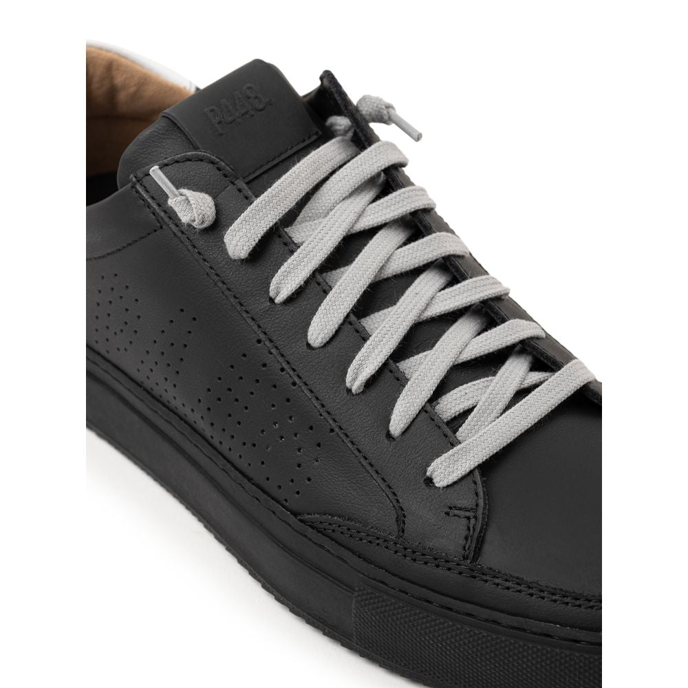 P448 Black Leather Sneaker P-8047676-EU40/US7