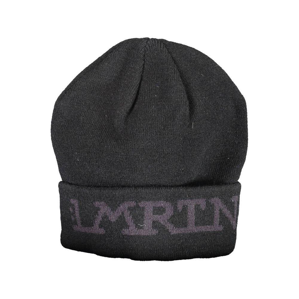 La Martina Black Acrylic Men Cap LA-14042