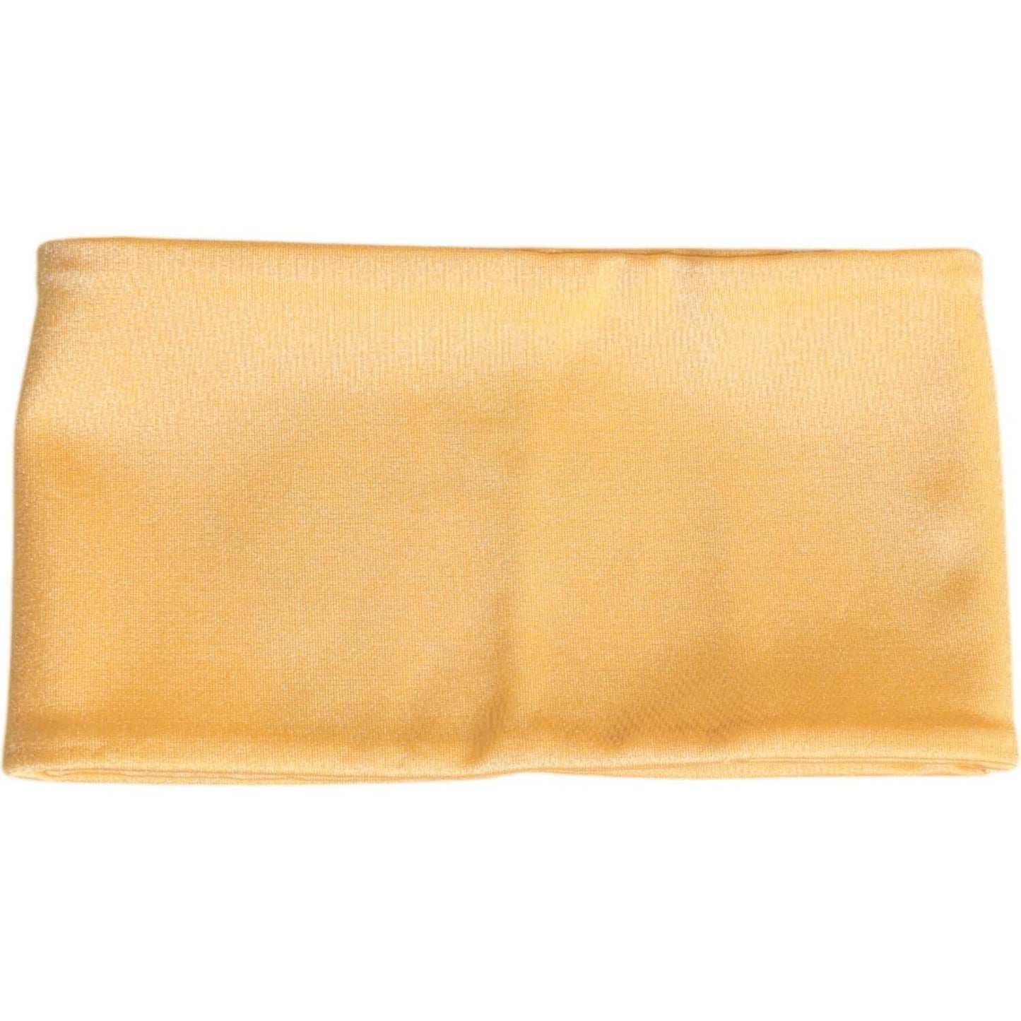 Dolce & Gabbana yellow nylon stretch women neck warmer scarf, 80% nylon 20% elastane, made in Italy, luxury accessory
