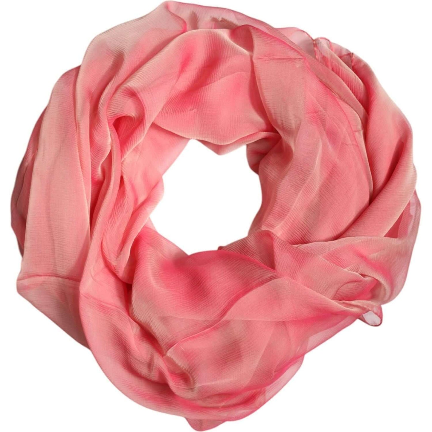 Dolce & Gabbana pink silk wrap shawl scarf for women, 100% silk, 130cm x 200cm, elegant and lightweight with logo details.