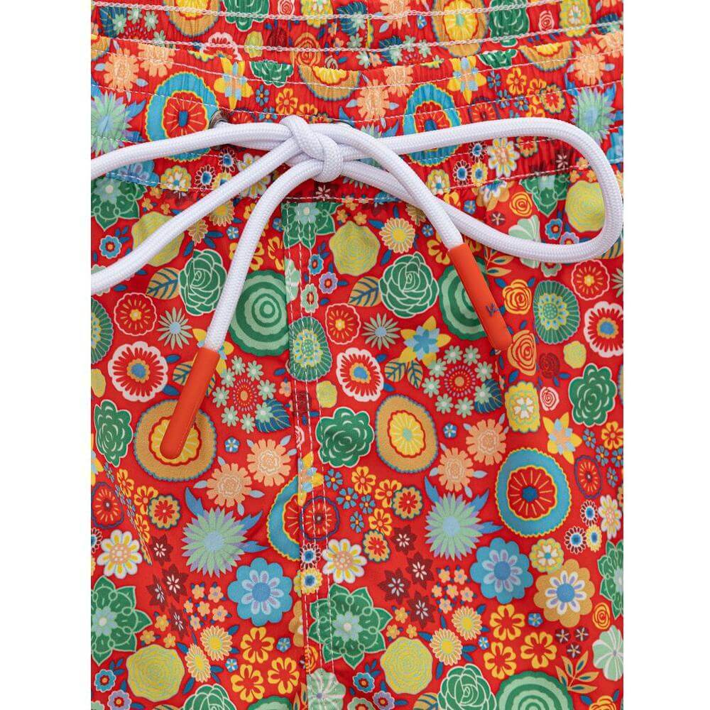 Isaia Red Polyester Swim Short IS-9194665-M