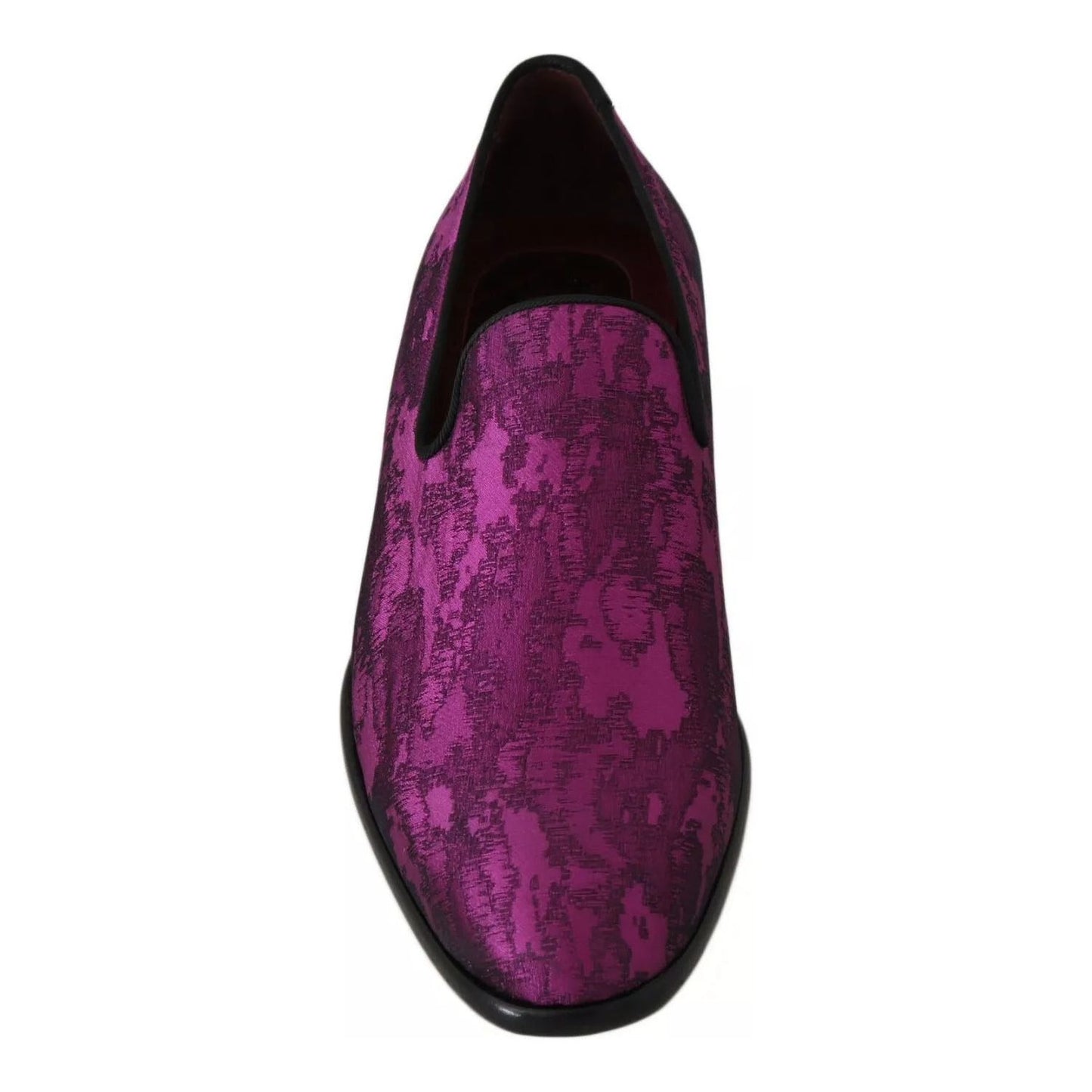 Dolce & Gabbana Elegant Silk-Wool Blend Loafers in Purple