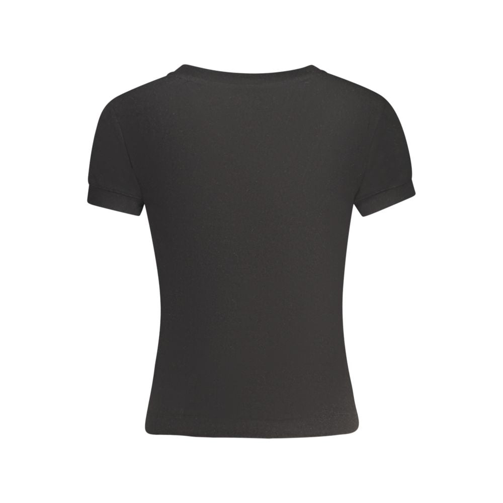 Guess Jeans Black Polyester Women T-Shirt GU-35087-XS