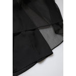 Marciano by Guess Black Tulle Pearl Sleeveless Long Gown Dress