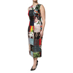 Dolce & Gabbana Multicolor Patchwork Sleeveless Sheath Dress
