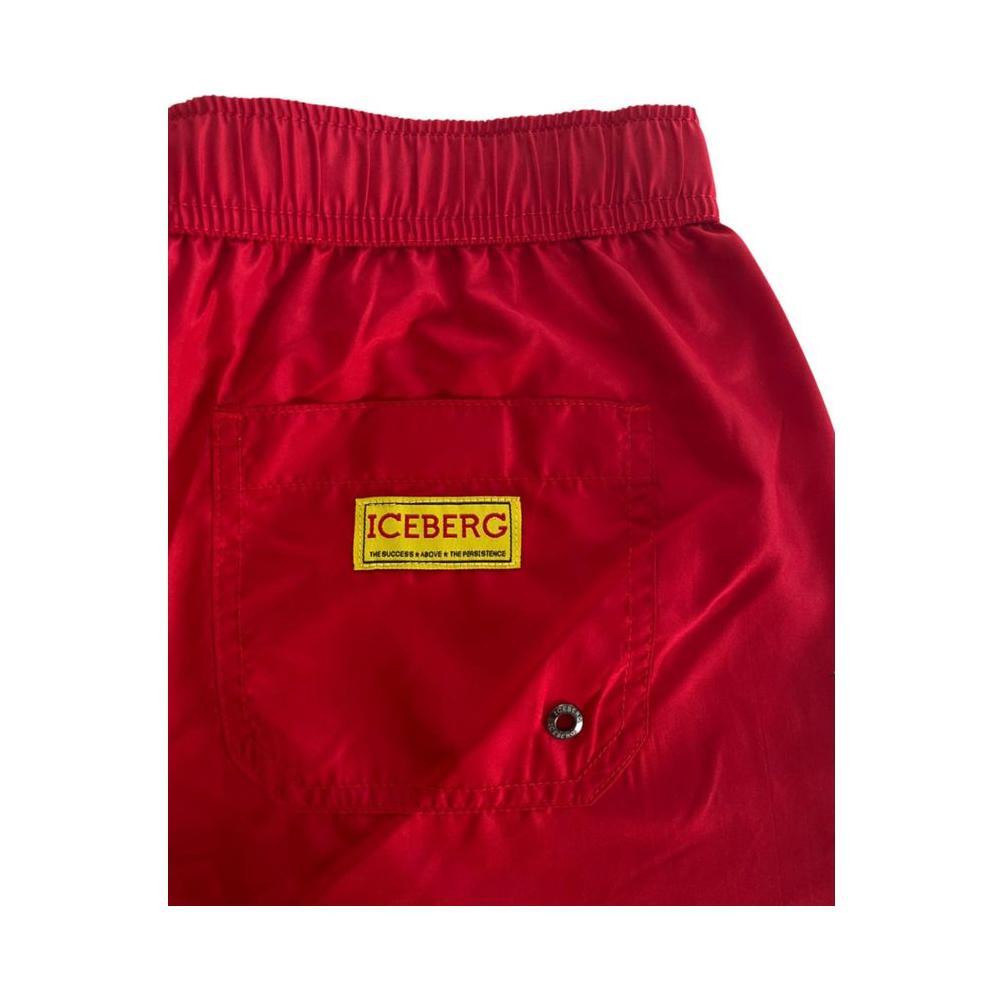 Iceberg Red Polyester Men Swim Short IC-24836-S