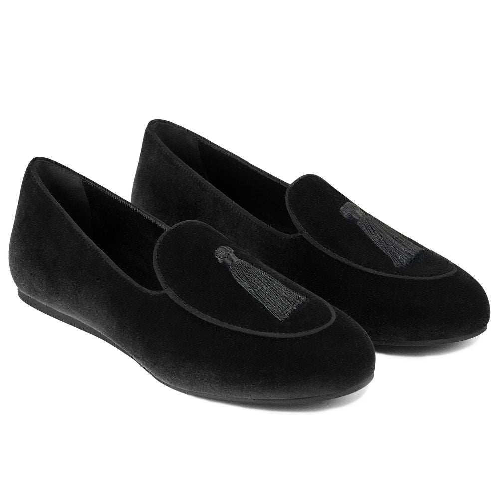 Charles Philip Black Velvet Loafer CH-15387-EU40/US7