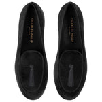 Charles Philip Black Velvet Loafer CH-15387-EU40/US7