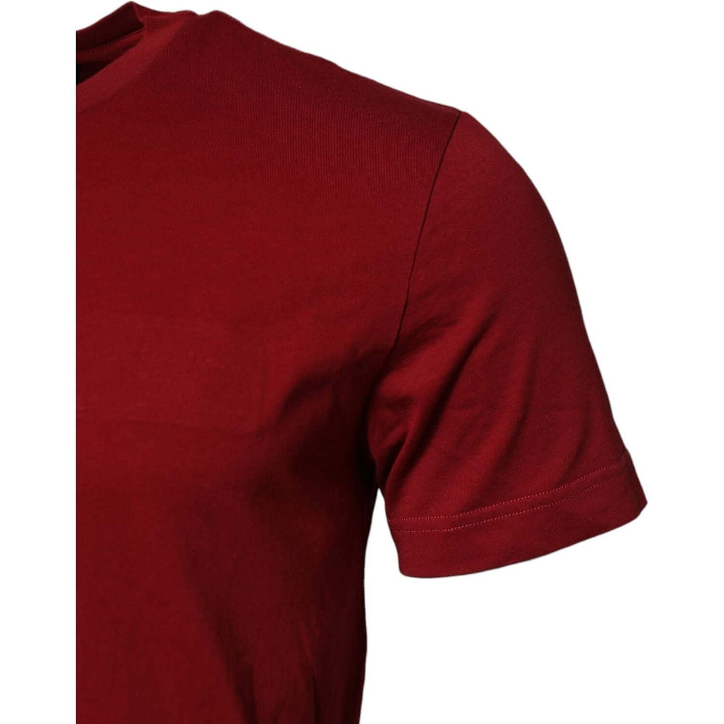 Dolce & Gabbana Red Cotton Short Sleeves Crew Neck T-shirt TSH90512-48