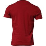 Dolce & Gabbana Red Cotton Short Sleeves Crew Neck T-shirt TSH90512-48