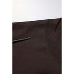 Dolce & Gabbana Brown Silk Logo Embroidery Crew Neck T-shirt TSH90516-48