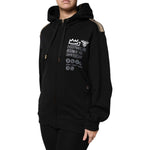 Dolce & Gabbana Black Logo Hooded Full Zip Sweatshirt Jacket JKT41297-38