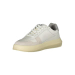 Calvin Klein Sleek White Lace-Up Sneakers with Contrast Details CA-28514-EU40/US7
