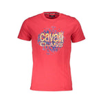 Cavalli Class Red Cotton Men T-Shirt CA-36868-XL
