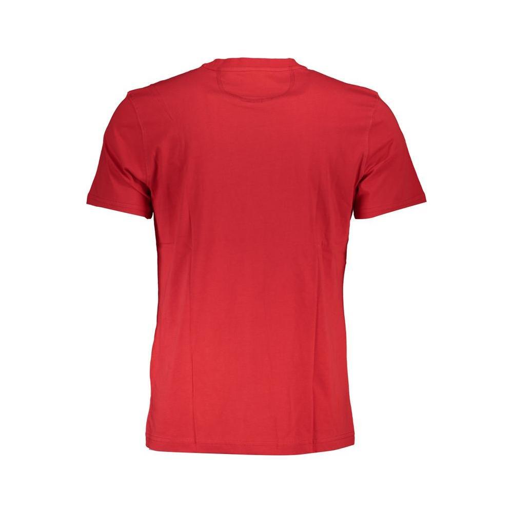 La Martina Elegant Pink Crew Neck Cotton Tee LA-23017-XL