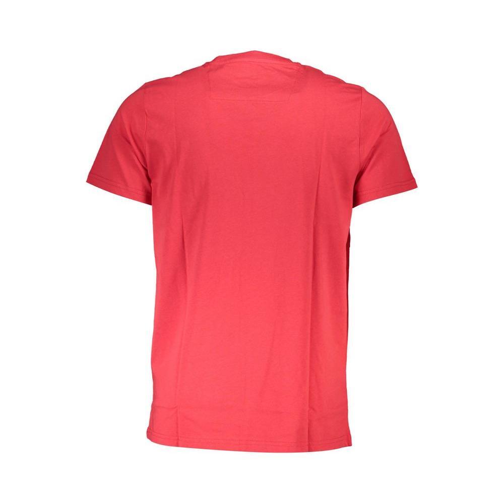 Cavalli Class Red Cotton Men T-Shirt CA-37198-L
