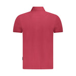Napapijri Red Cotton Men Polo Shirt NA-35678-S