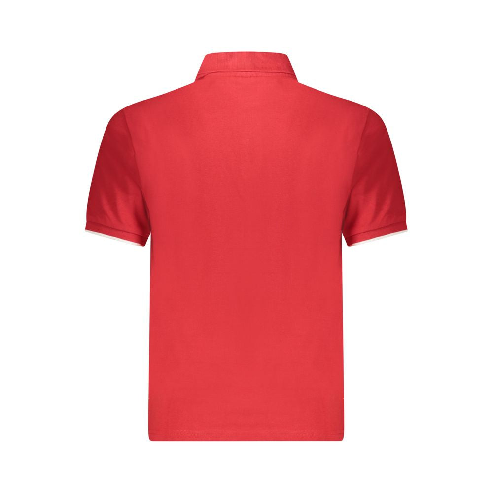 North Sails Red Cotton Men Polo Shirt NO-34368-S