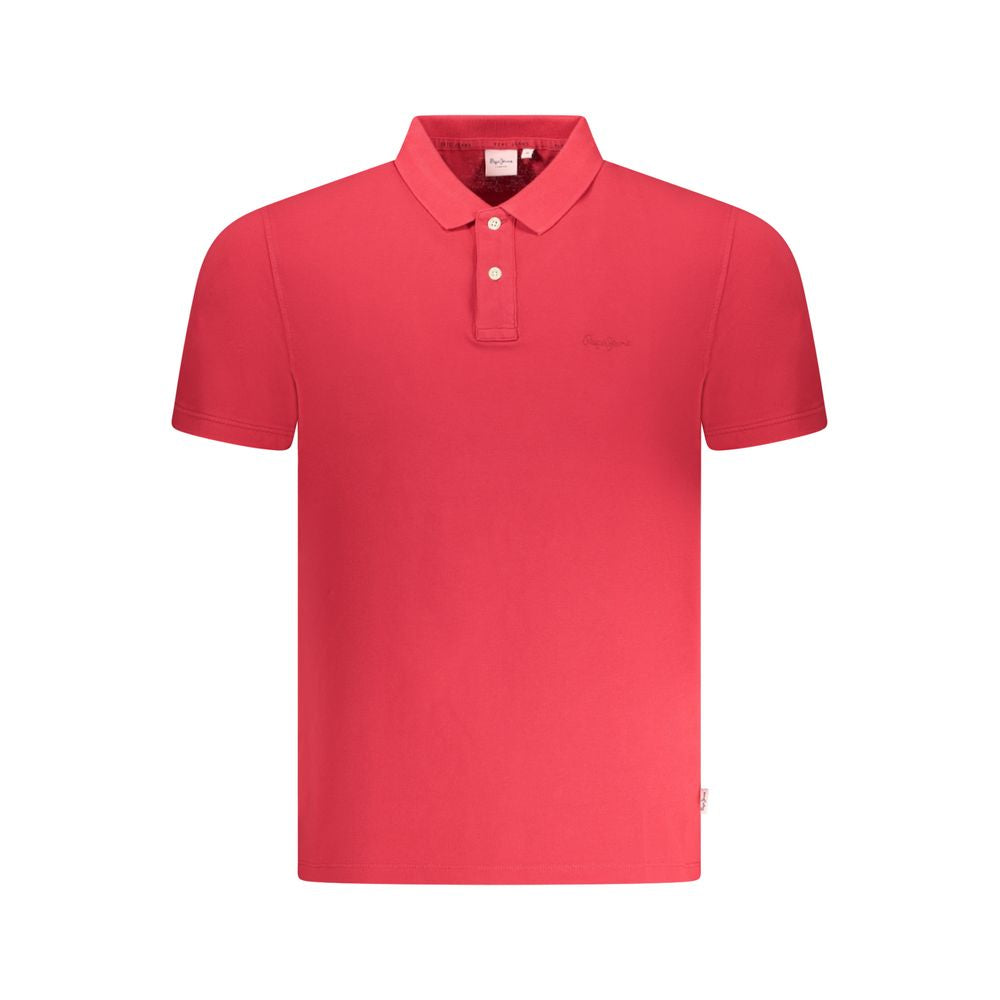 Pepe Jeans Red Cotton Men Polo Shirt PE-35270-M