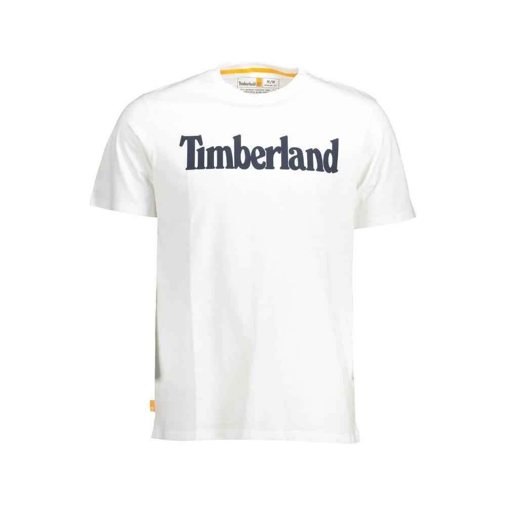 Timberland White Cotton Men T-Shirt